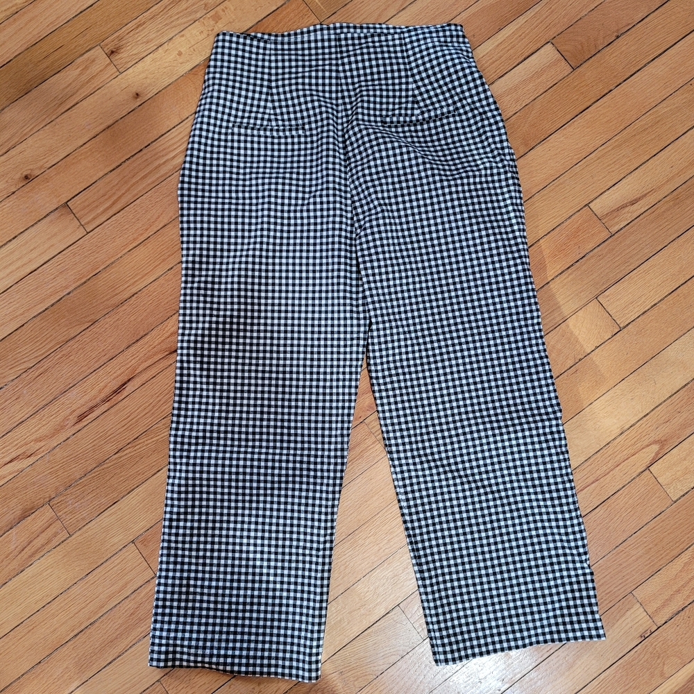 89th & Madison wide leg paper bag gingham pants - Picture 2 of 10